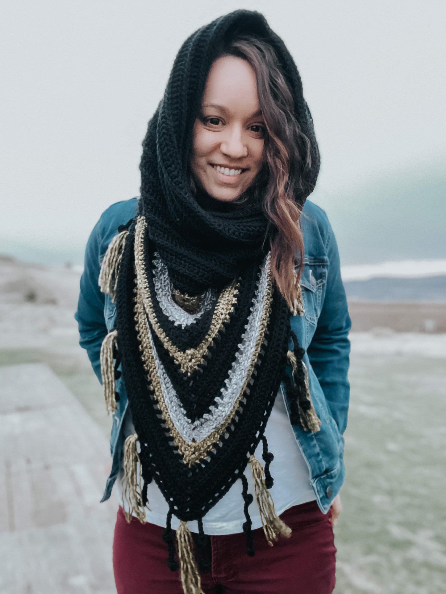 Bohemian Fringe Scarf Crochet Pattern