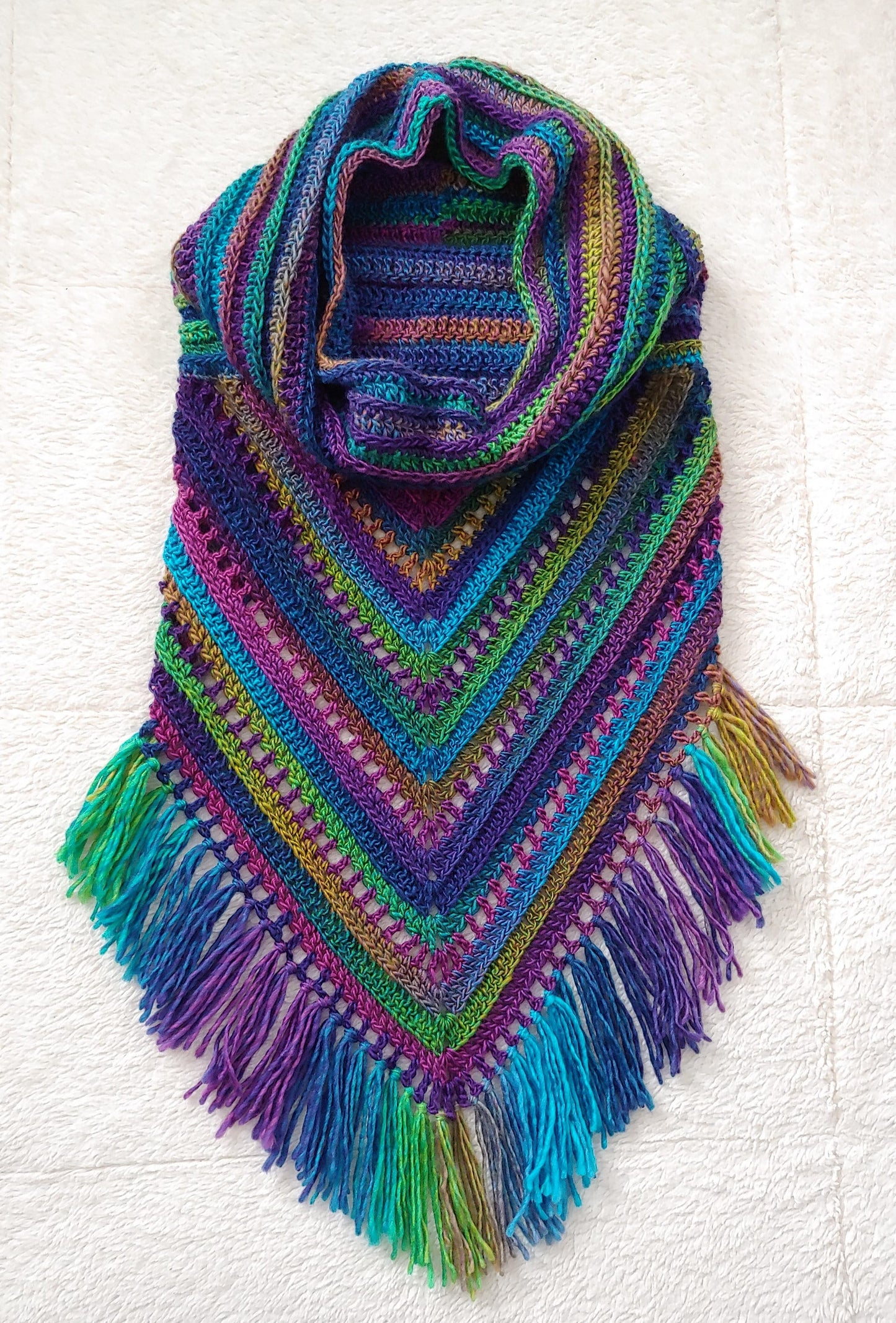 Bohemian Fringe Scarf Crochet Pattern