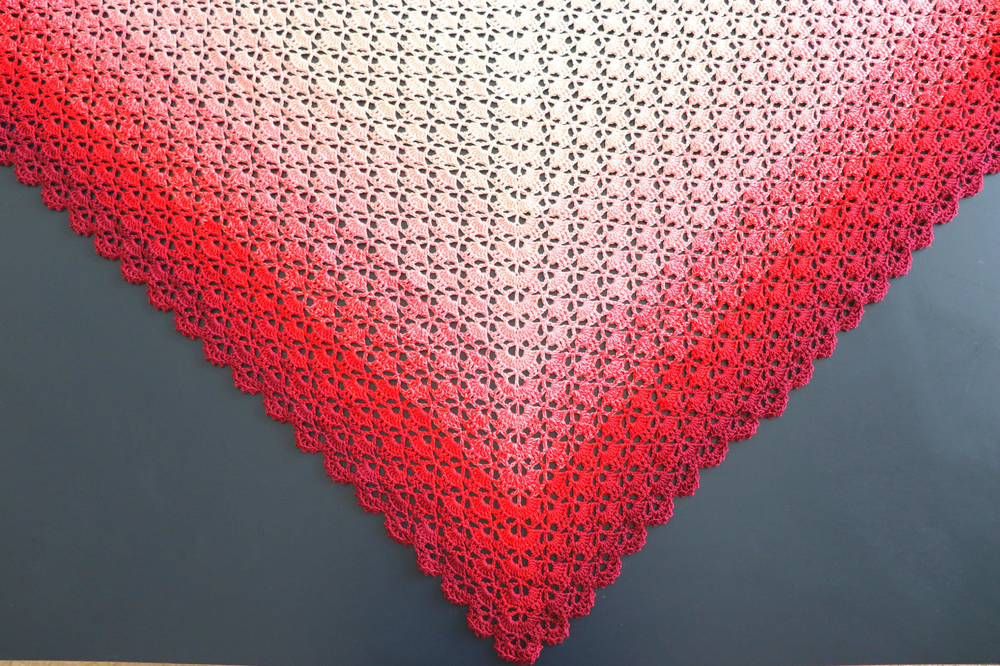 Elegant Triangle Crochet Shawl by Hiba