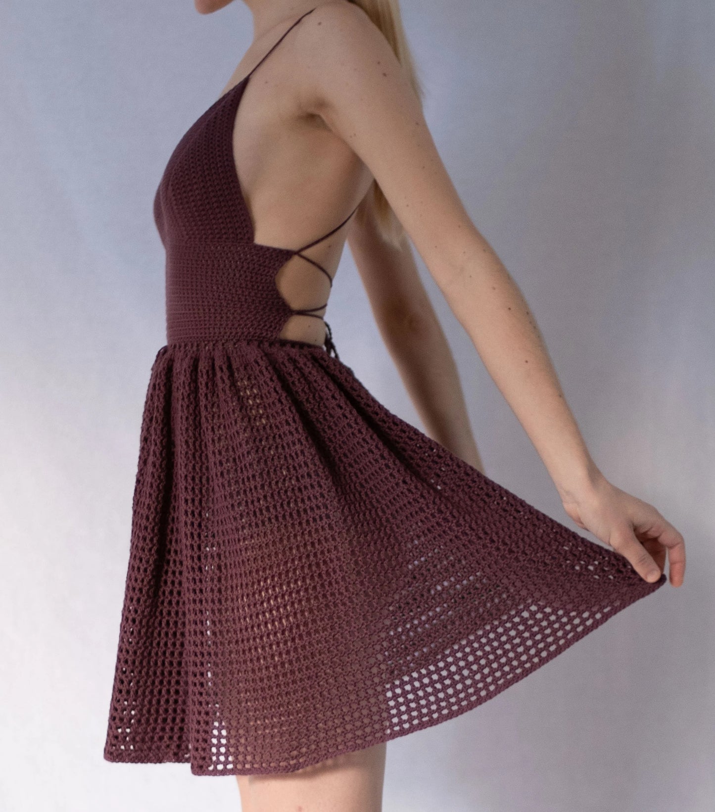 Crochet Dress With Full Skirt Pattern by - CrochetArtHub
