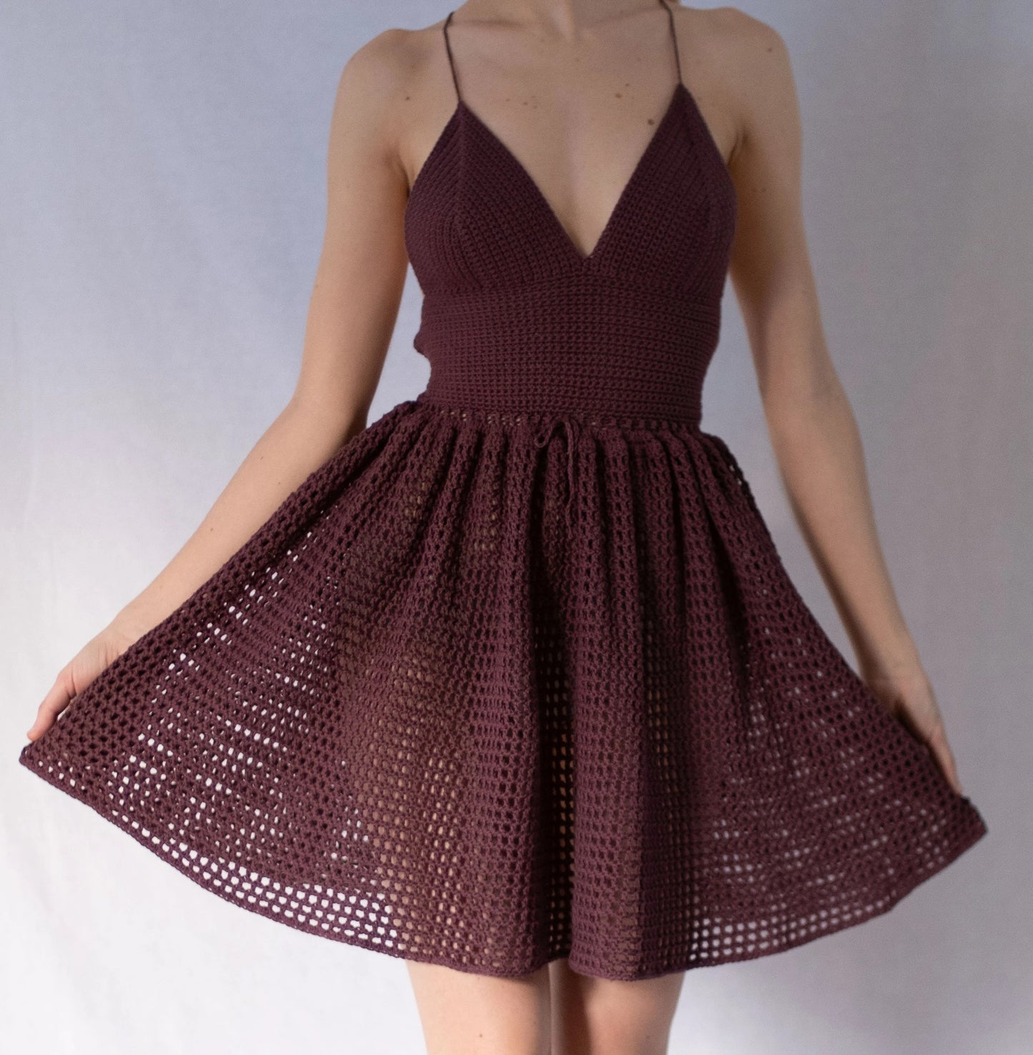Crochet Dress With Full Skirt Pattern by - CrochetArtHub