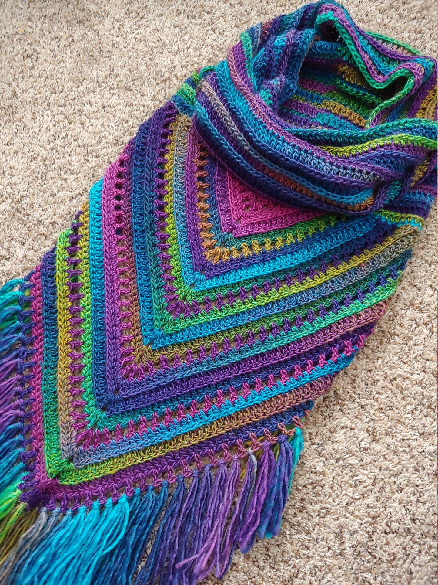Bohemian Fringe Scarf Crochet Pattern