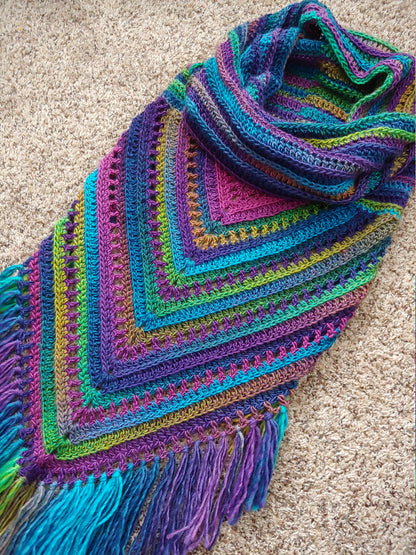Bohemian Fringe Scarf Crochet Pattern