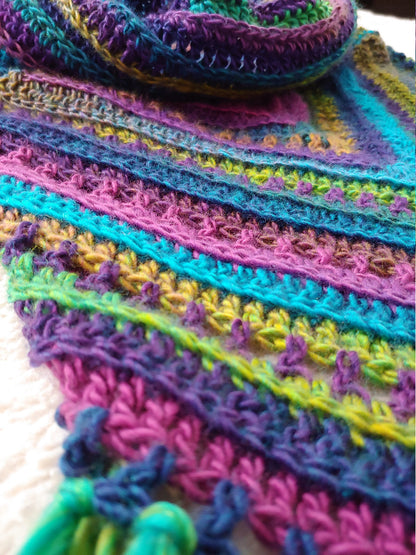 Bohemian Fringe Scarf Crochet Pattern