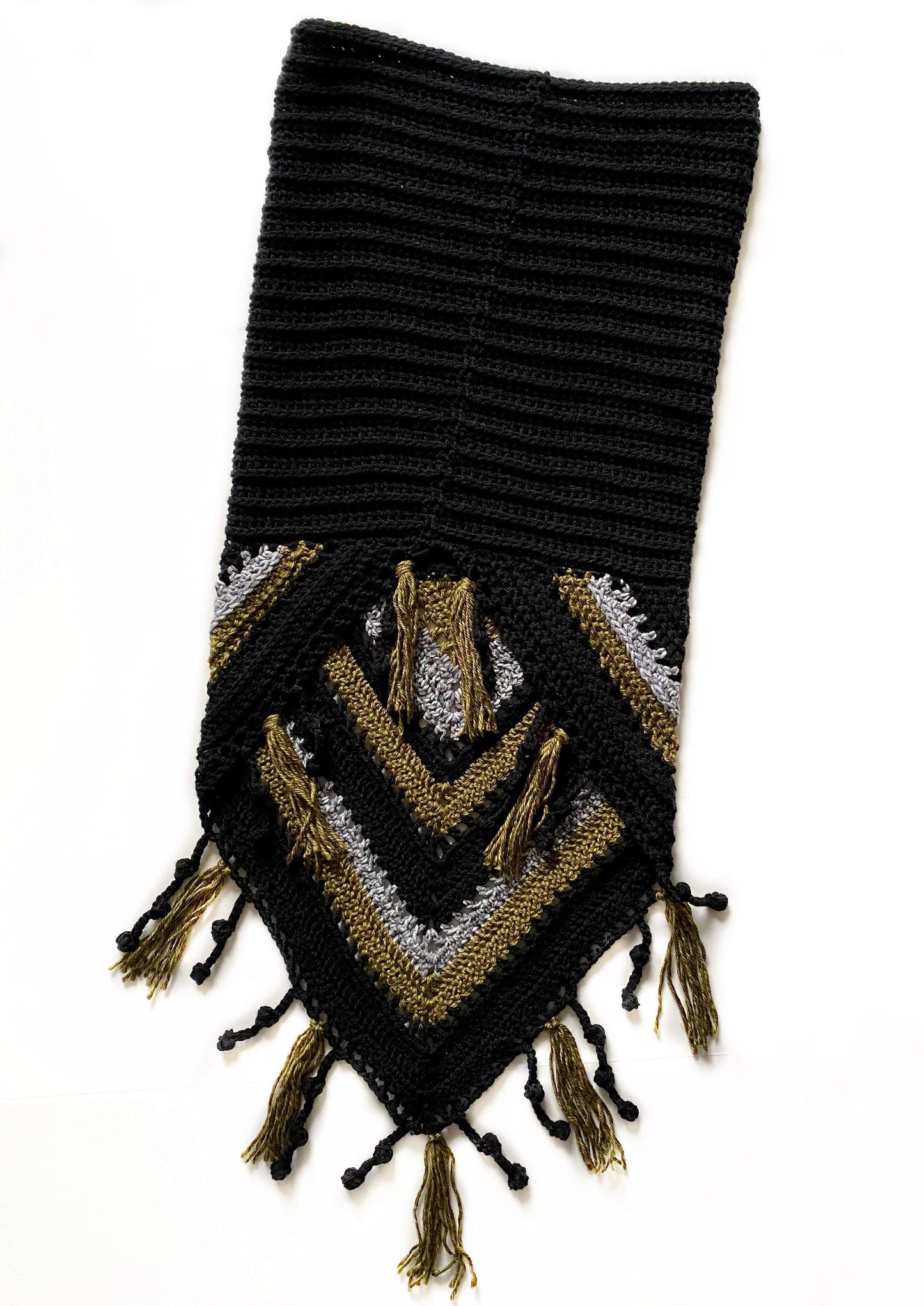 Bohemian Fringe Scarf Crochet Pattern