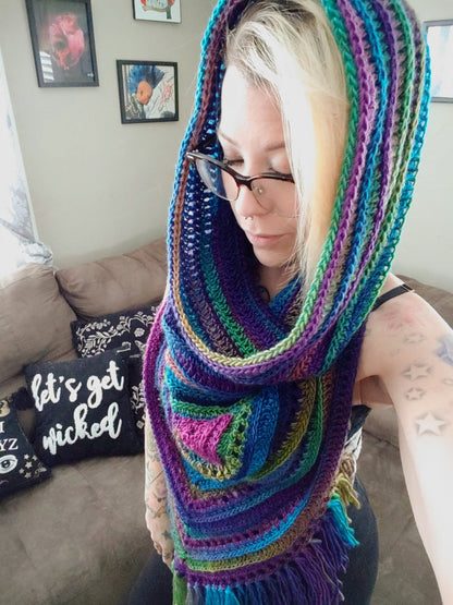 Bohemian Fringe Scarf Crochet Pattern