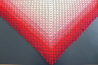 Elegant Triangle Crochet Shawl by Hiba