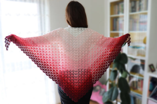 Elegant Triangle Crochet Shawl by Hiba