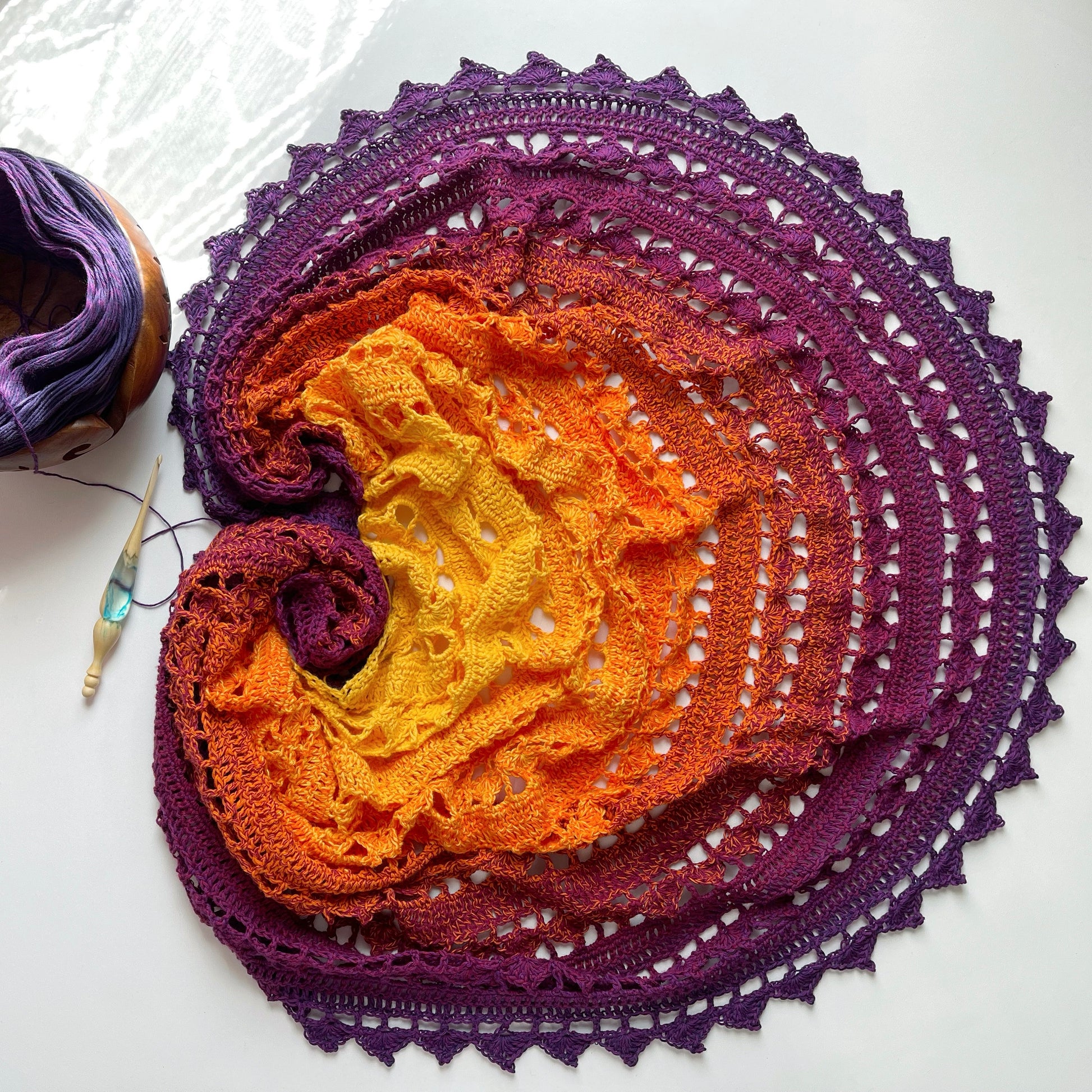 Númenna Shawl Crochet Pattern by - CrochetArtHub Crochet Art Hub