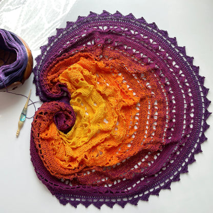 Númenna Shawl Crochet Pattern by - CrochetArtHub Crochet Art Hub