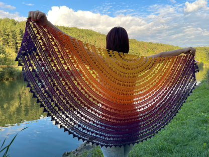Númenna Shawl Crochet Pattern by - CrochetArtHub Crochet Art Hub