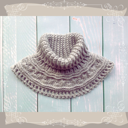 Grey Sea Waves Crochet Neck Warmer Pattern - CrochetArtHub