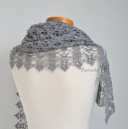 Grace Crochet Shawl Pattern by - CrochetArtHub
