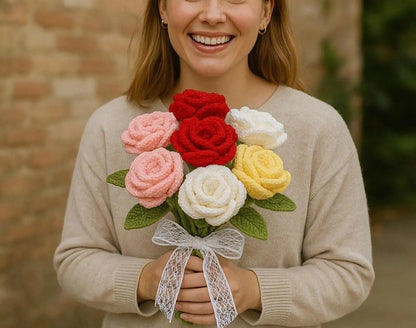 Rose Bouquet Crochet Flower Pattern by - CrochetArtHub