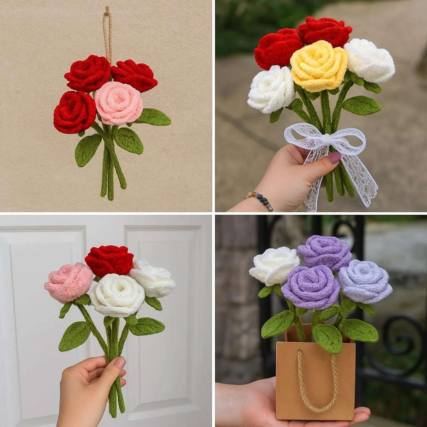 Rose Bouquet Crochet Flower Pattern by - CrochetArtHub