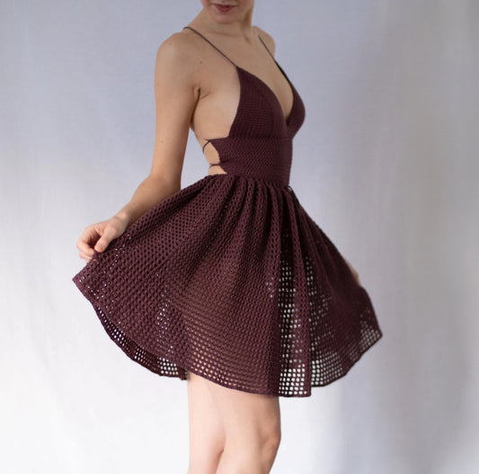 Crochet Dress With Full Skirt Pattern by - CrochetArtHub