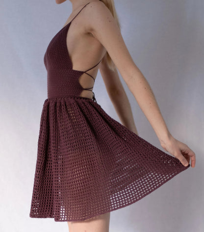 Crochet Dress With Full Skirt Pattern by - CrochetArtHub