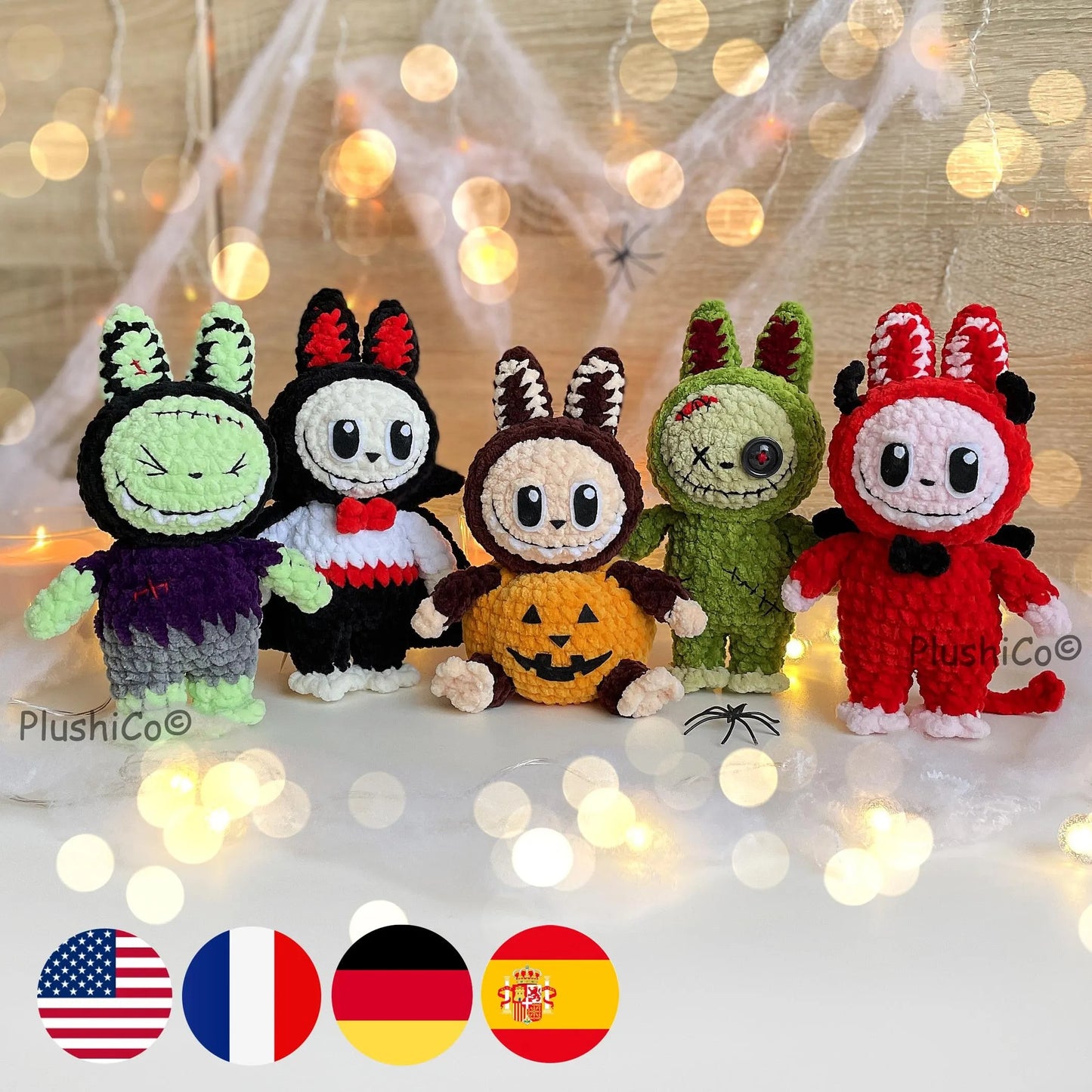 Smiling Bunny Labubu Crochet Pattern by - CrochetArtHub