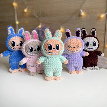 Crochet Pattern Smiling Bunny Labubu