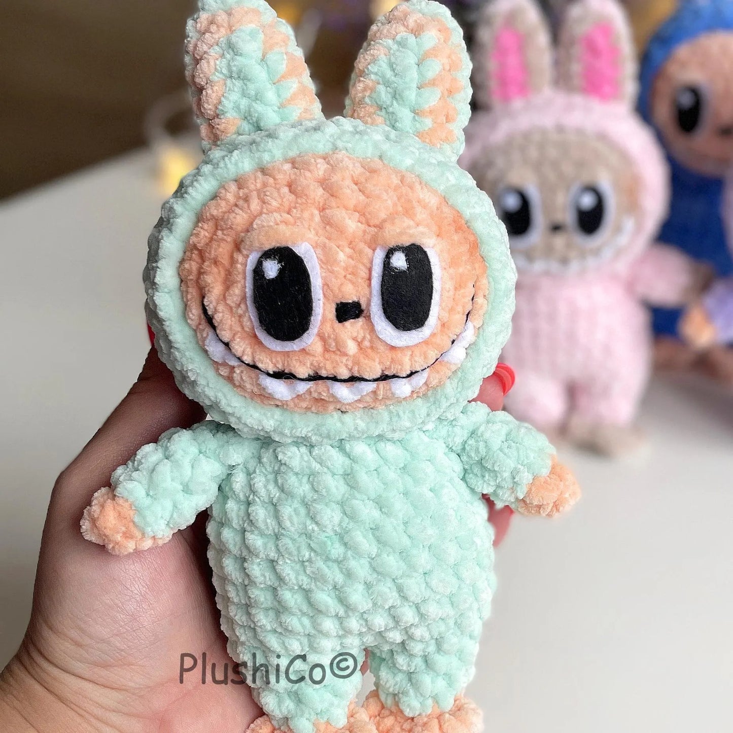 Crochet Pattern Smiling Bunny Labubu