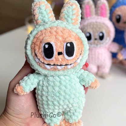 Crochet Pattern Smiling Bunny Labubu