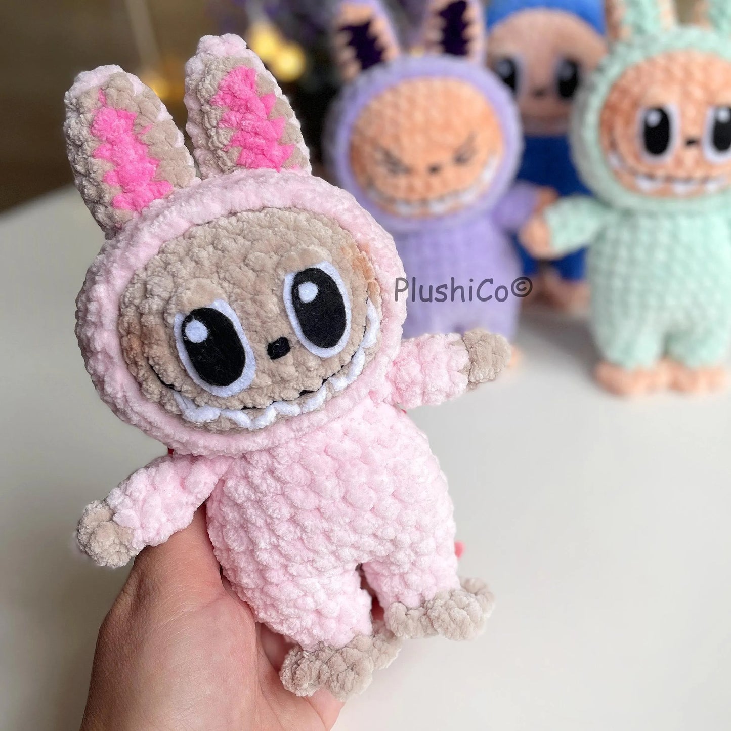 Crochet Pattern Smiling Bunny Labubu