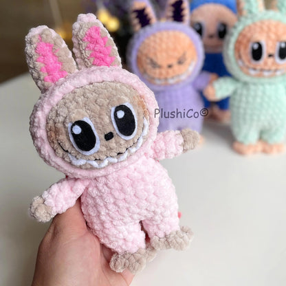 Crochet Pattern Smiling Bunny Labubu