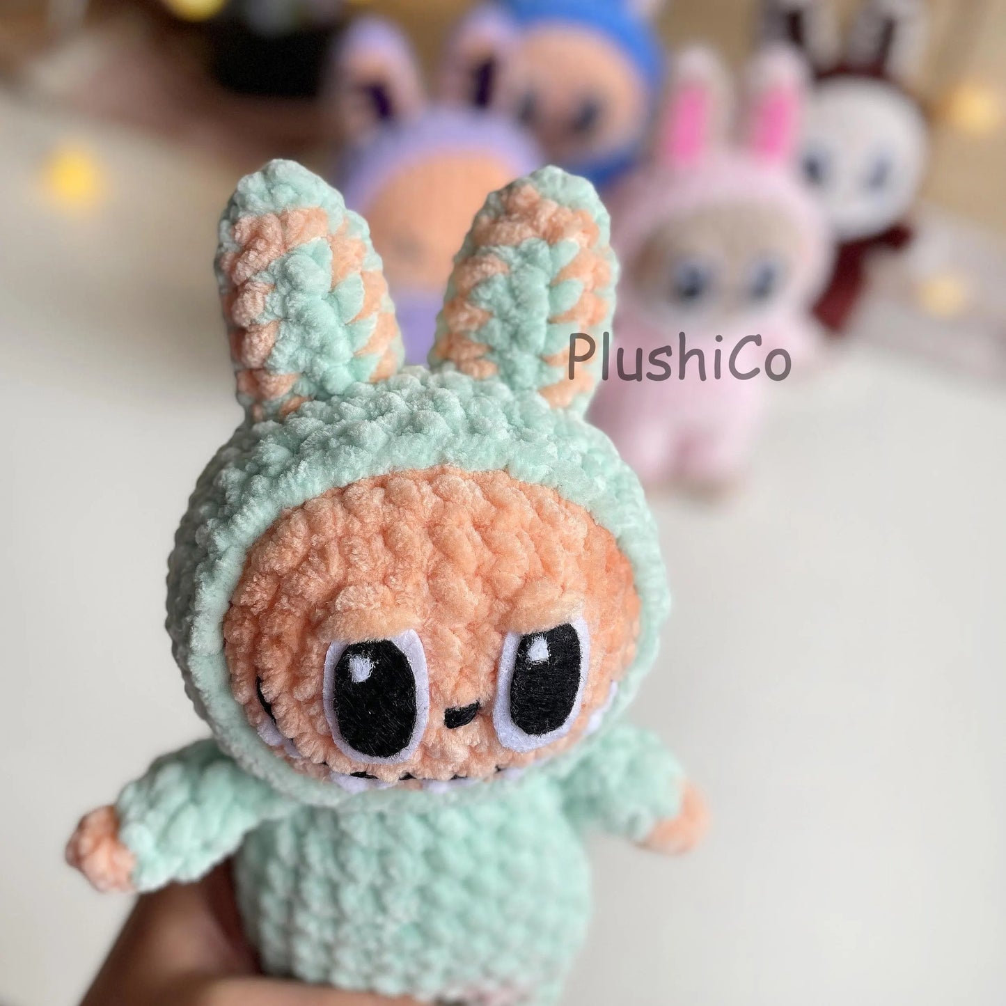 Crochet Pattern Smiling Bunny Labubu