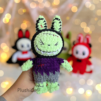 Smiling Bunny Labubu Crochet Pattern by - CrochetArtHub