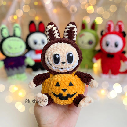 Smiling Bunny Labubu Crochet Pattern by - CrochetArtHub