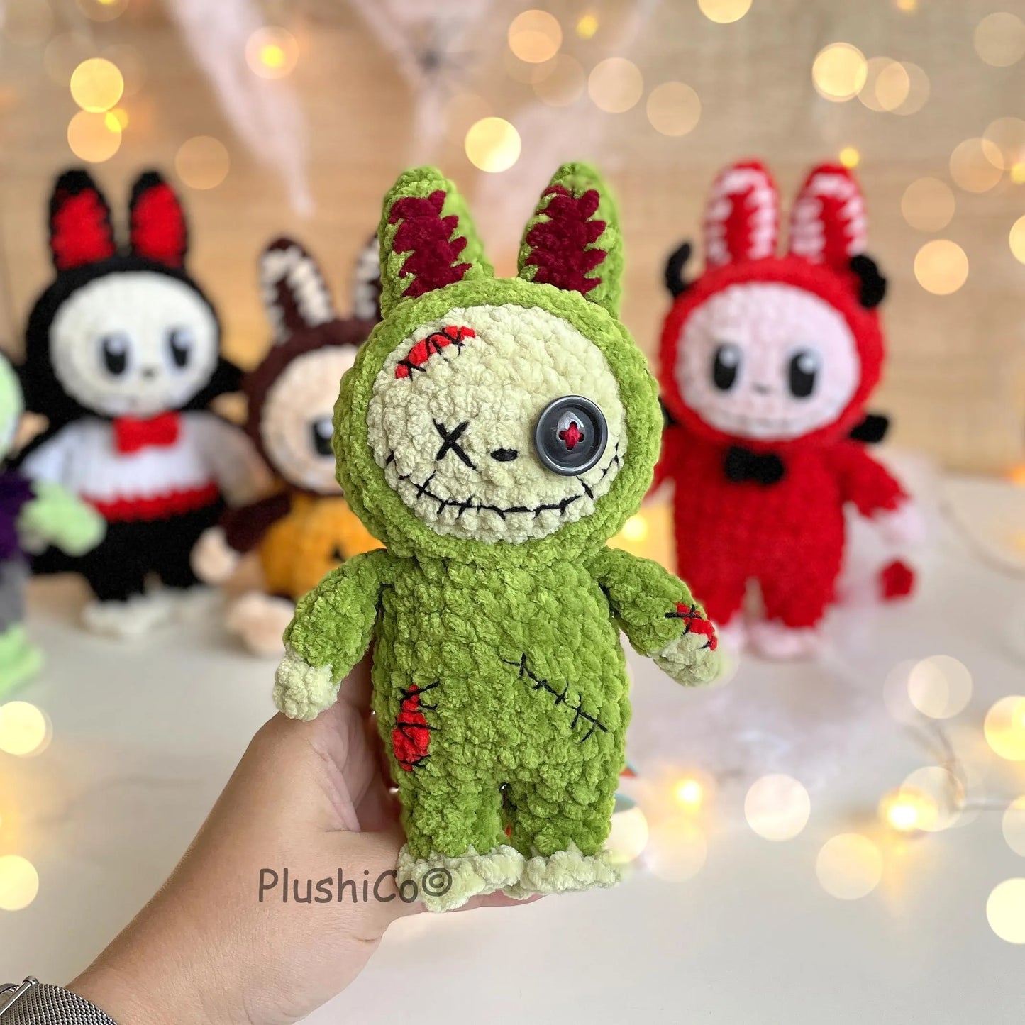Smiling Bunny Labubu Crochet Pattern by - CrochetArtHub