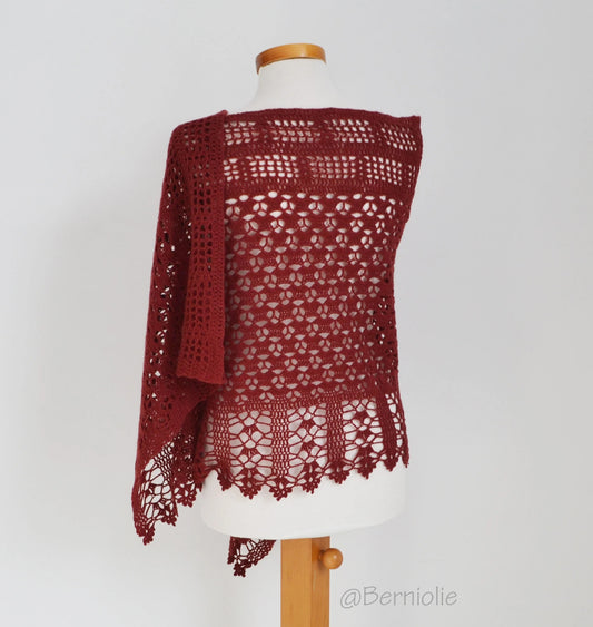 Grace Crochet Shawl Pattern by - CrochetArtHub