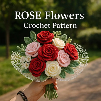 Rose Bouquet Crochet Flower Pattern by - CrochetArtHub