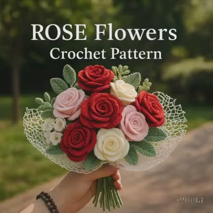 Rose Bouquet Crochet Flower Pattern by - CrochetArtHub