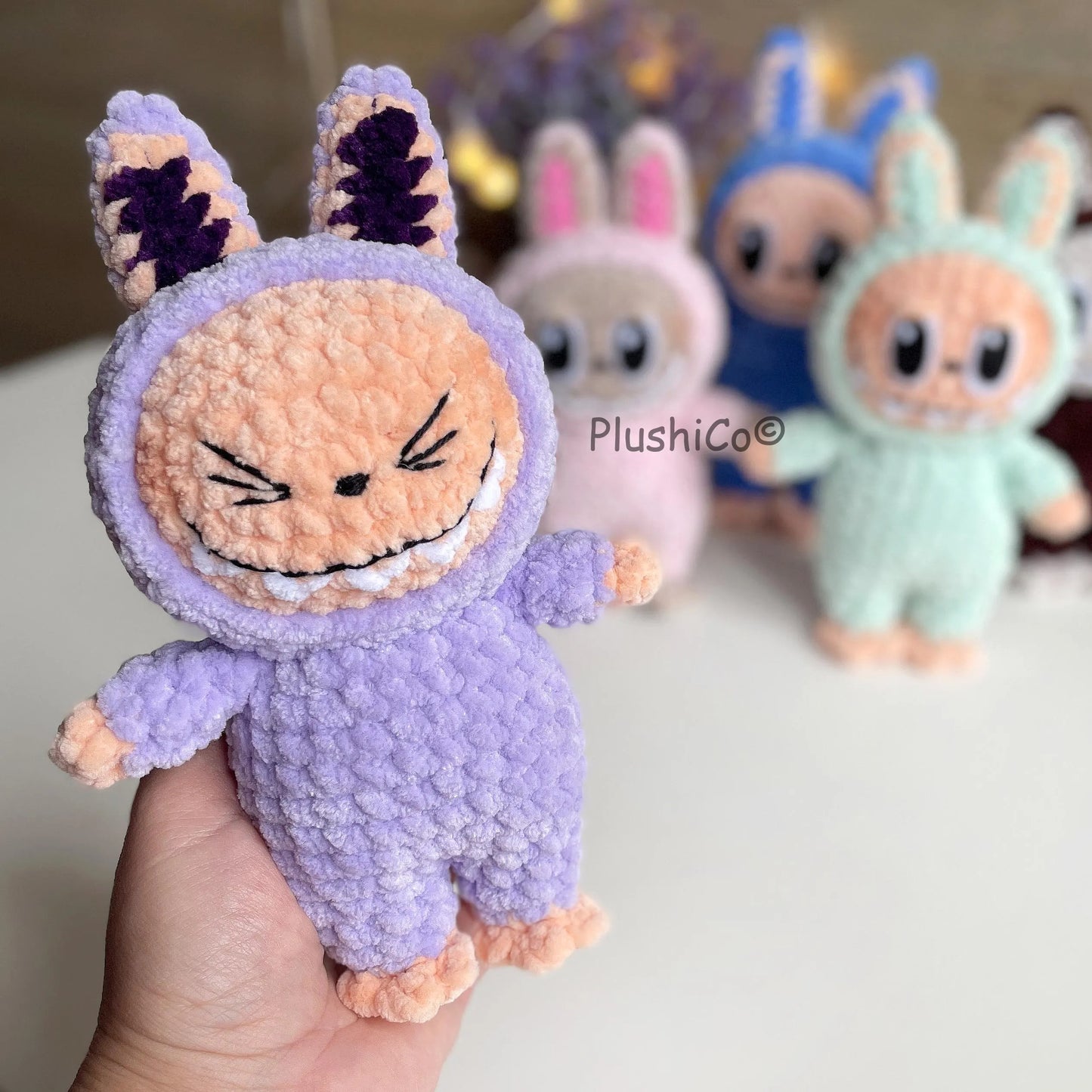 Crochet Pattern Smiling Bunny Labubu